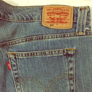 Levi’s 505 Nouveau Low Straight Cuffed Jeans Denim